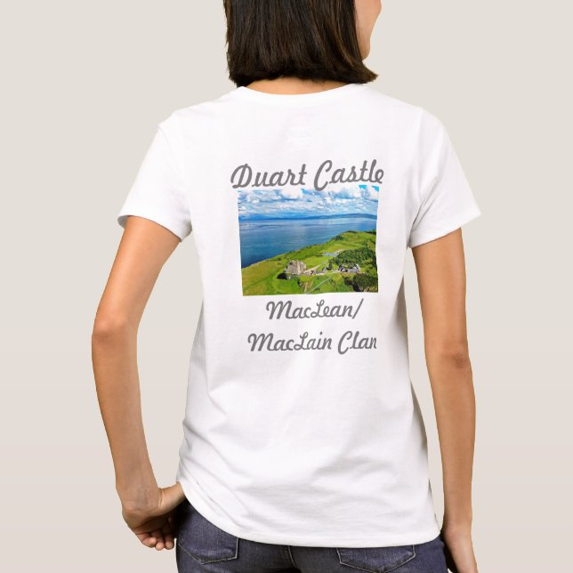 Duart Castle - MacLean/MacLain Scottish Klan T Shirt (Baksida)