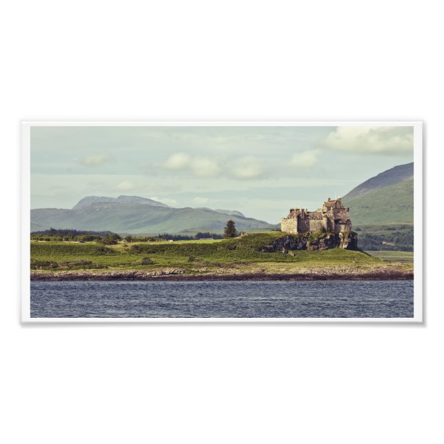 Duart Castle och Isle of Mull Panorama Fototryck (Framsidan)