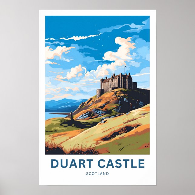 Duart Castle Scotland Travel Skriv ut Poster (Framsidan)
