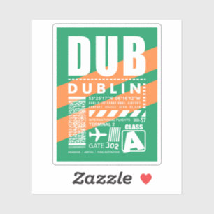 DUB Dublin Airport Klistermärken
