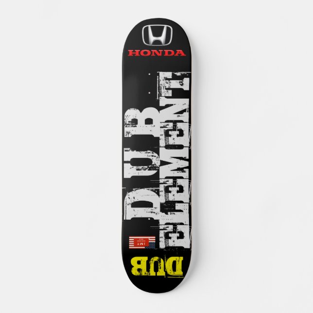 DUB ELEMENT Skateboard, 7¾" Däck Mini Skateboard Bräda 18,5 Cm (Framsida)