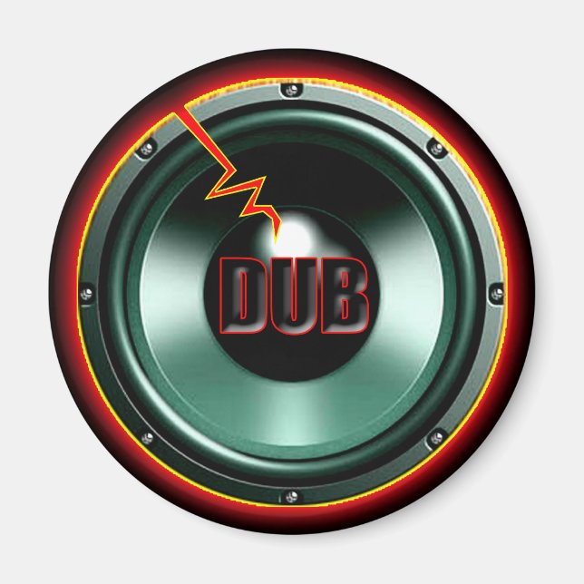 DUB RED HETT WOOFER T-shirts Magnet (Framsidan)