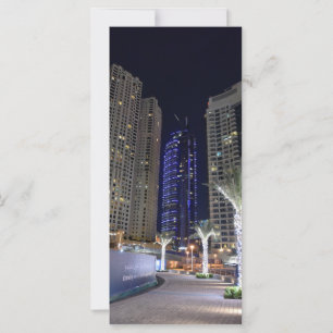 Dubai-arkitektur nattetid