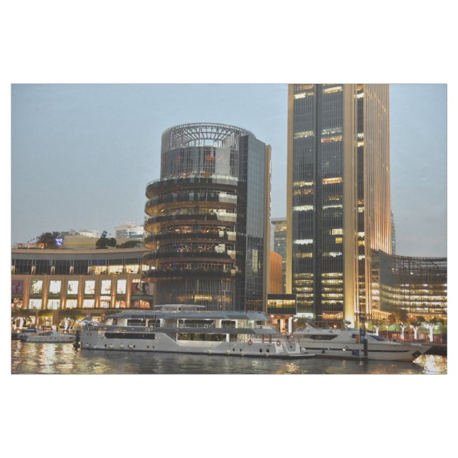 Dubai-arkitektur nattetid tyg (Yard)