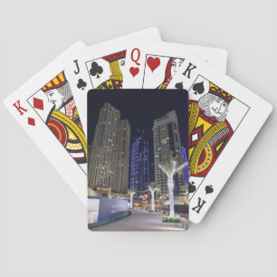 Dubai arkitektur på natten spel kort