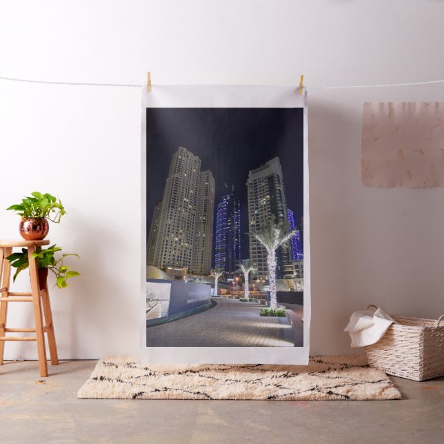 Dubai arkitektur på natten tyg (In Situ)
