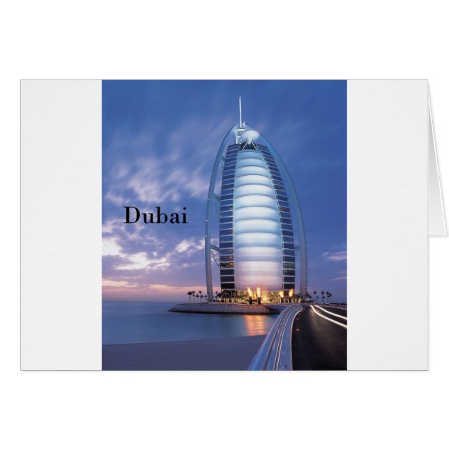 Dubai Burj Al Arab Hotel (av St.K) Hälsningskort (Framsidan Horizontal)