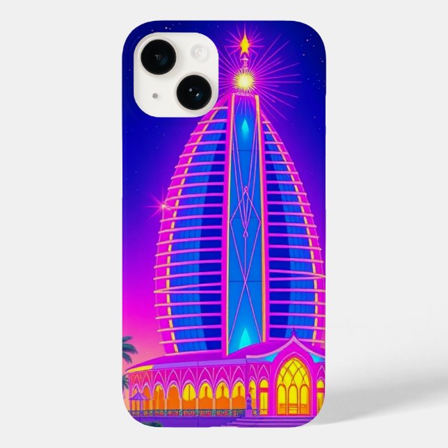 Dubai Burj Al Arab Neon Night - Dubai Mobile (Baksida)