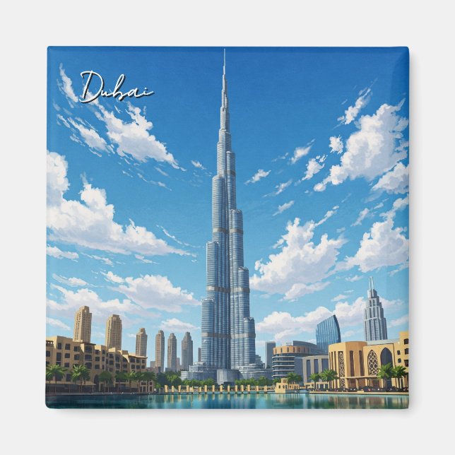 Dubai Burj Al Arab UAE Travel Magnet (Framsidan)