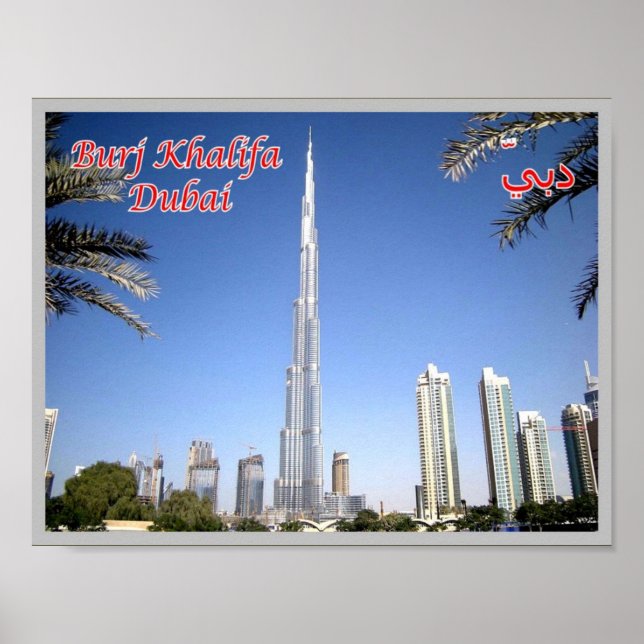 Dubai - Burj Khalifa - Den minsta skyscraperna - Poster (Framsidan)