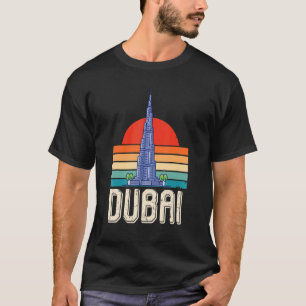 Dubai Burj Khalifa Förenade Arabemiraten Skyline T Shirt