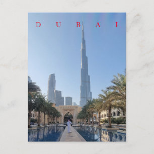 Dubai Burj Khalifa utsikt vykort