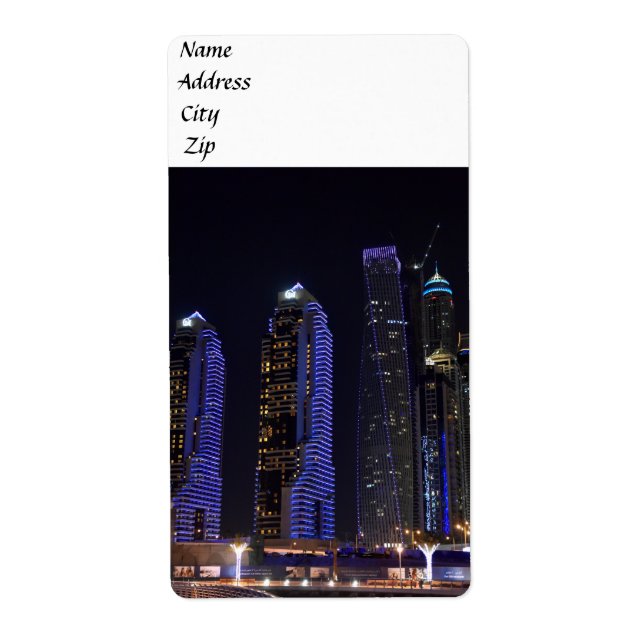 Dubai Cayan Torn på natten Fraktsedel (Framsidan)