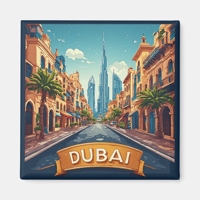 🧲 Dubai City Break Semesterpresent 🌇 Magnet (Framsidan)