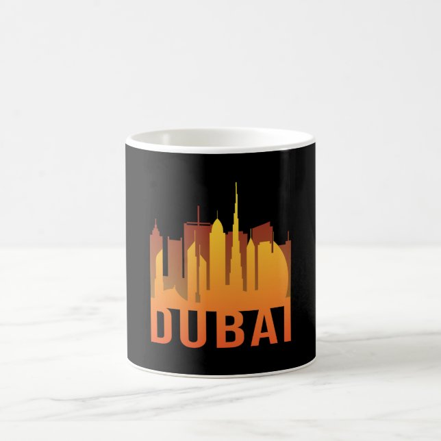 Dubai City Cityscape Skyline Funny Gift Idea Kaffemugg (Center)
