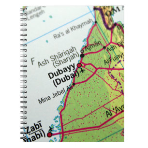 Dubai City Karta Anteckningsbok