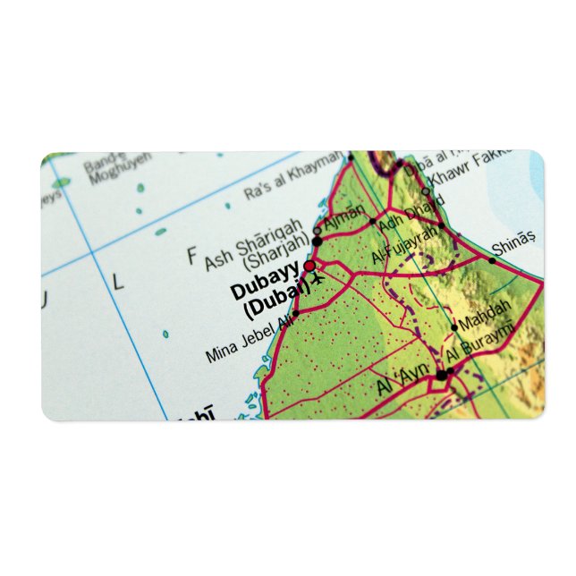 Dubai City Karta Fraktsedel (Framsidan)