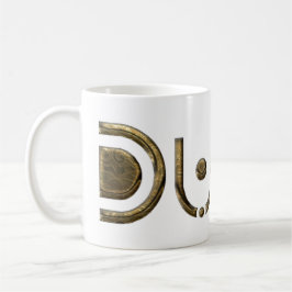 Dubai City UAE Elegant Golden Typography Kaffemugg
