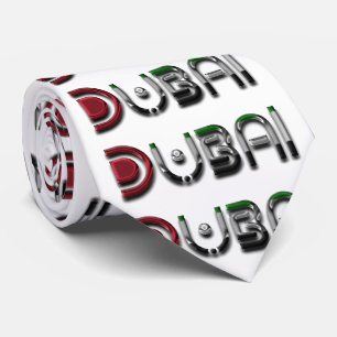 Dubai City UAE Flagga Färg Typography Slips