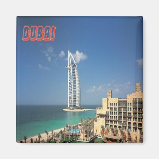 Dubai City UAE Fridge Magnet Souvenir (Framsidan)