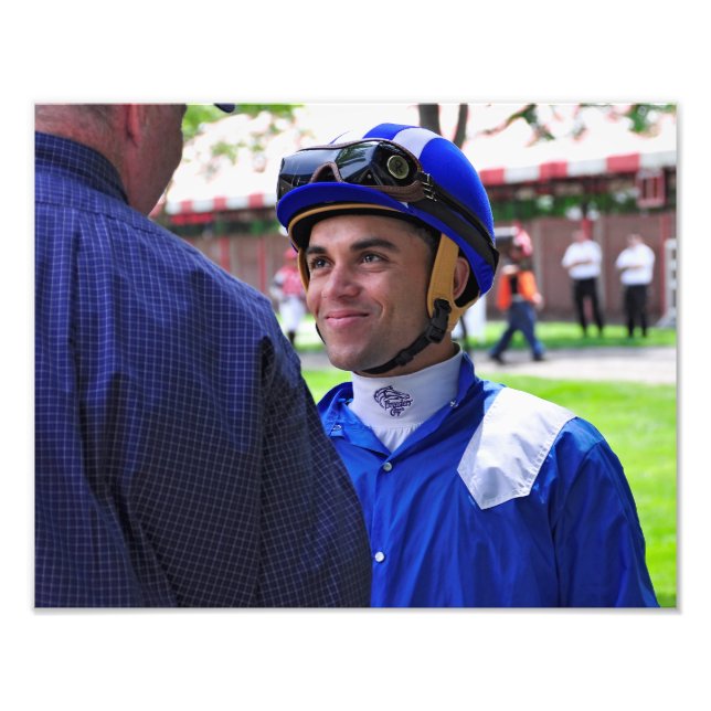 Dubai Derby vann jockey Joel Rosario Fototryck (Framsidan)