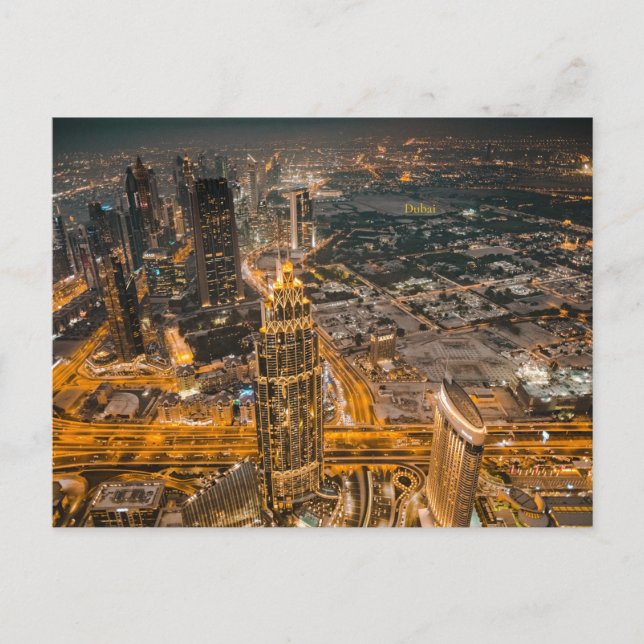 Dubai Emirates, Burj Khalifa Vykort (Framsida)
