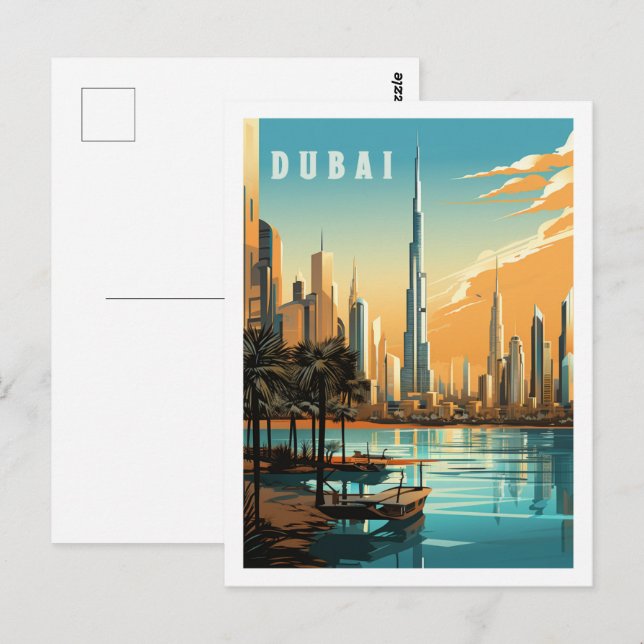 Dubai Förenade Arabemiraten Berömd Travel Ställe Vykort (Fram/baksida)