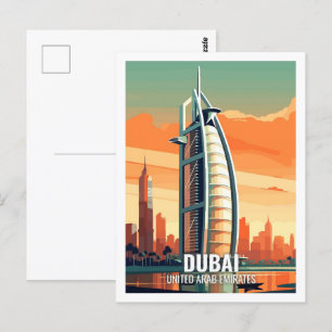 Dubai Förenade Arabemiraten Berömd Travel Ställe Vykort