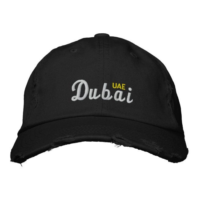 Dubai Förenade Arabemiraten Broderad Keps (Framsida)