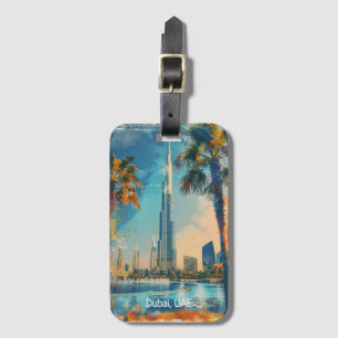 Dubai Förenade Arabemiraten Burj Khalifa Artwork Bagagebricka