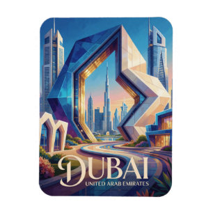 Dubai Förenade Arabemiraten Burj Khalifa Modern Si Magnet