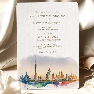 Dubai Förenade Arabemiraten Destination Wedding Inbjudningar