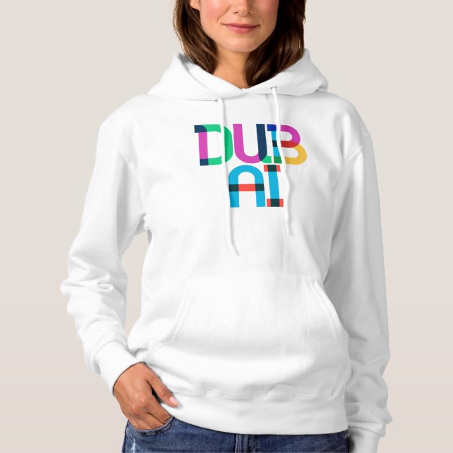 Dubai Förenade Arabemiraten Pop Art Brev T Shirt (Framsida)