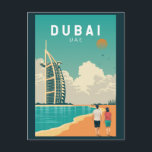 Dubai Förenade Arabemiraten Retro Resa Konst Vykort<br><div class="desc">Dubai vektorkonst design. Dubai är en stad och emirat i Förenade Arabemiraten känd för lyxshopping,  ultramodern arkitektur och en livlig nattlivsscen.</div>