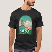 Dubai Förenade Arabemiraten Retro Travel Art