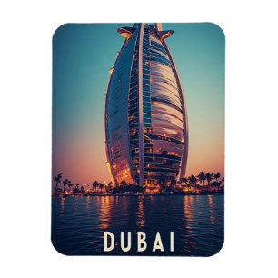 Dubai Förenade Arabemiraten Siluett Lyxresor Arabi Magnet