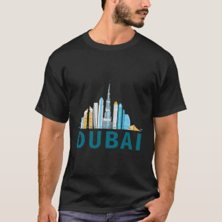Dubai Förenade Arabemiraten Skyline Burj Khalifa S T Shirt