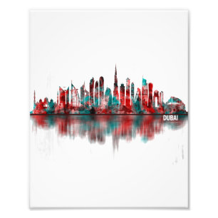 Dubai Förenade Arabemiraten Skyline Fototryck
