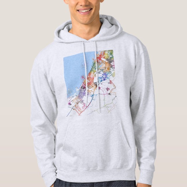 Dubai Förenade Arabemiraten Stadskarta Hoodie (Framsida)
