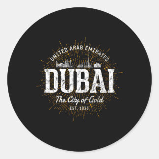 Dubai Förenade Arabemiraten Stil Dubai Runt Klistermärke