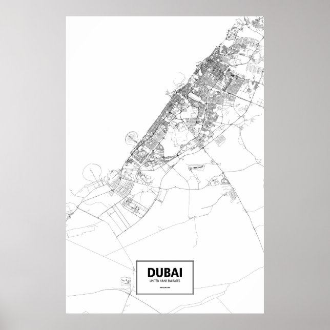 Dubai, Förenade Arabemiraten (svart på vitt) Poster (Framsidan)