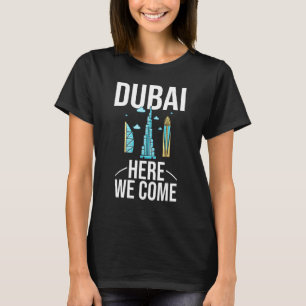 Dubai Förenade Arabemiraten Uae City Resa Skyline T Shirt