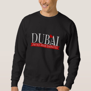 Dubai Förenade Arabemiraten Uae with Heart Camel Lång Ärmad Tröja