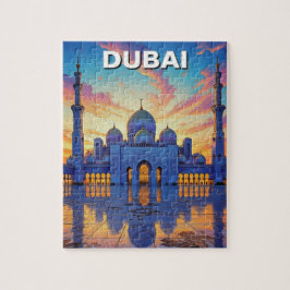 Dubai Grand Mosque UAE Sunset Pussel