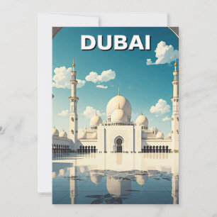 Dubai Grand Mosque UAE Travel Julkort