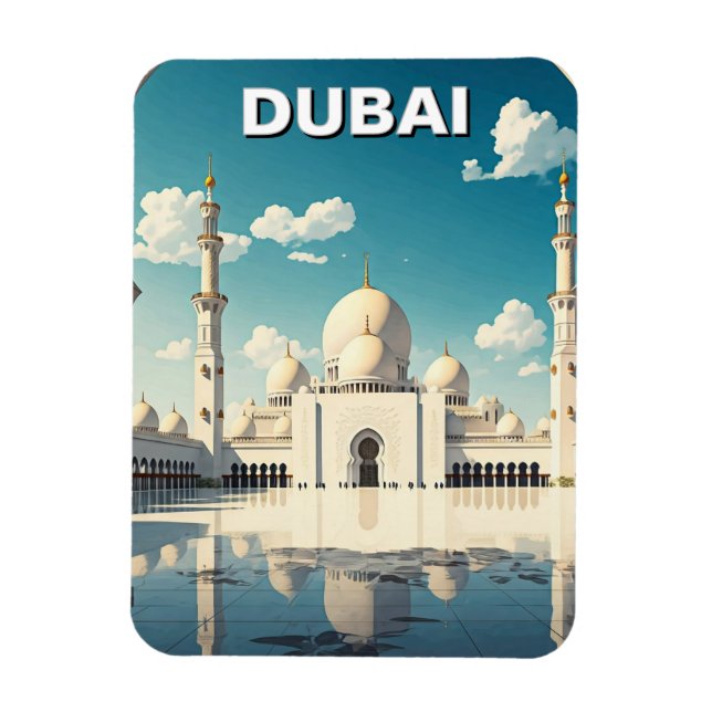 Dubai Grand Mosque UAE Travel Magnet (Vertikal)