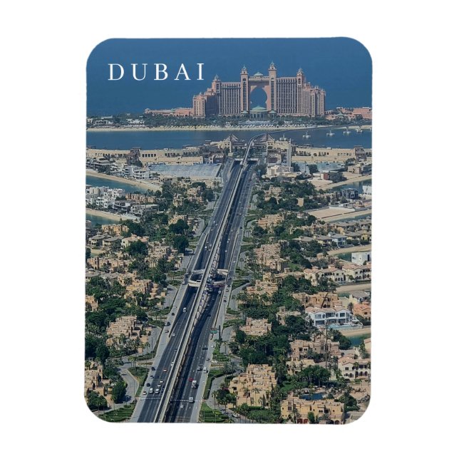 Dubai Handflatan panoramabildsmagnet Magnet (Vertikal)