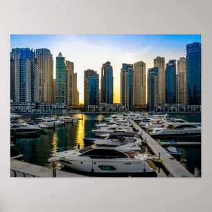 Dubai High-stiga upp Byggnad Dubai Poster