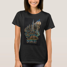 Dubai Ikoniska Siluett 3D Konst T Shirt