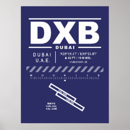 Dubai Internationell flygplats DXB Poster